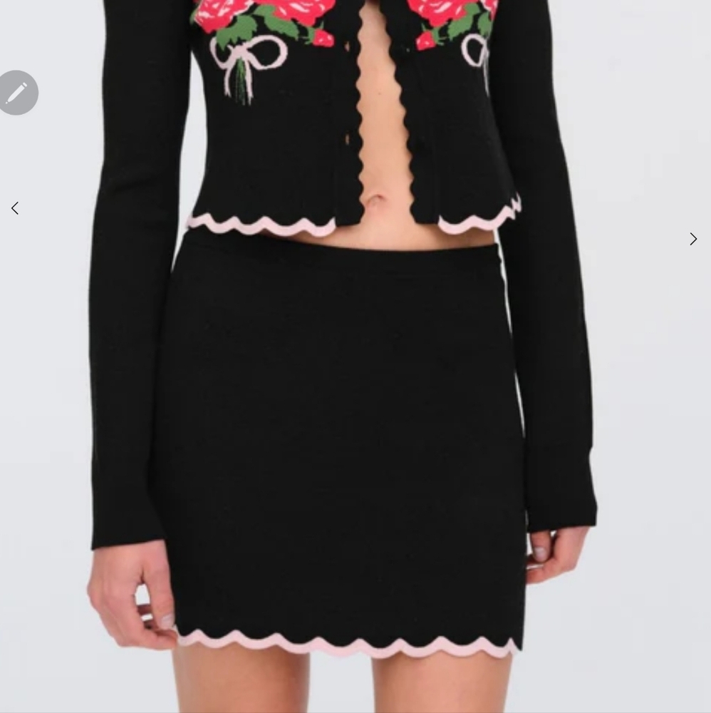 🍋For Love and Lemons Donella Knit Mini Skirt